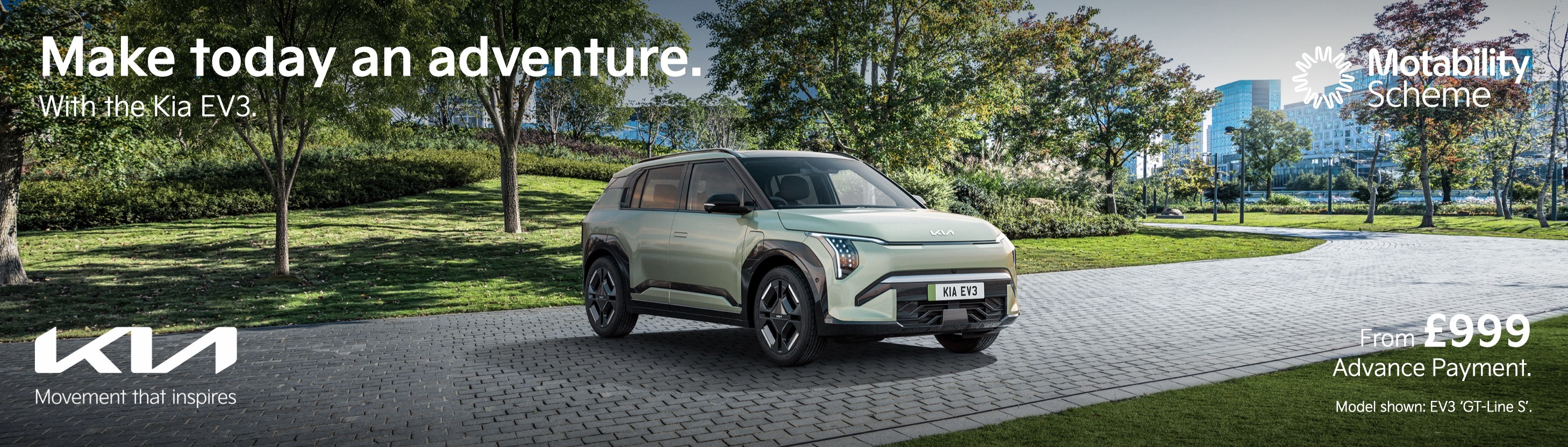 Kia EV3 Motability Web Banner 1400 x 400