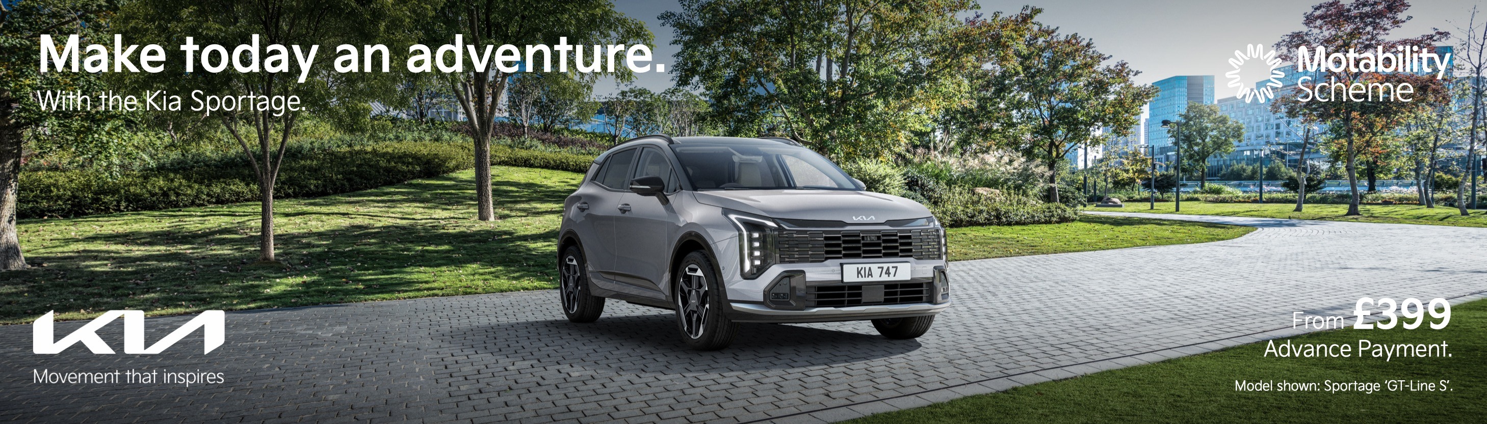 Kia Sportage Motability Q3 Web Banner 1400 x 400