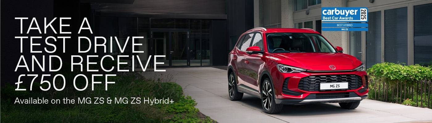 MG ZS Test Drive Banner