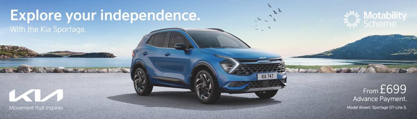 kia q3 motability sportage web banner 1400 x 400