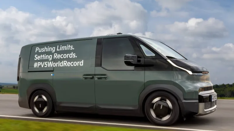 Kia PV5 sets new Guinness World Record ahead of UK arrival